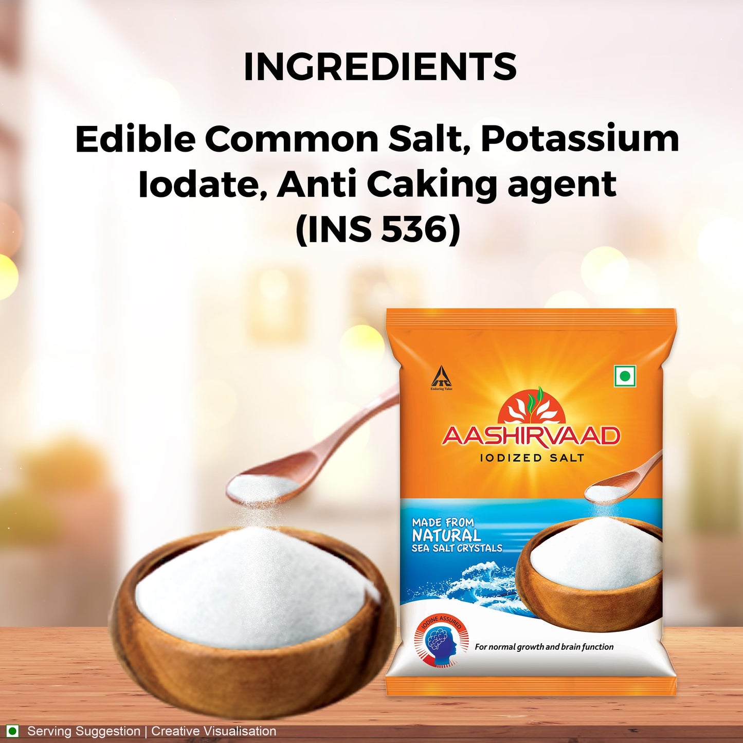 Aashirvaad Iodised Salt, 1kg - 4-Step Process for Quality