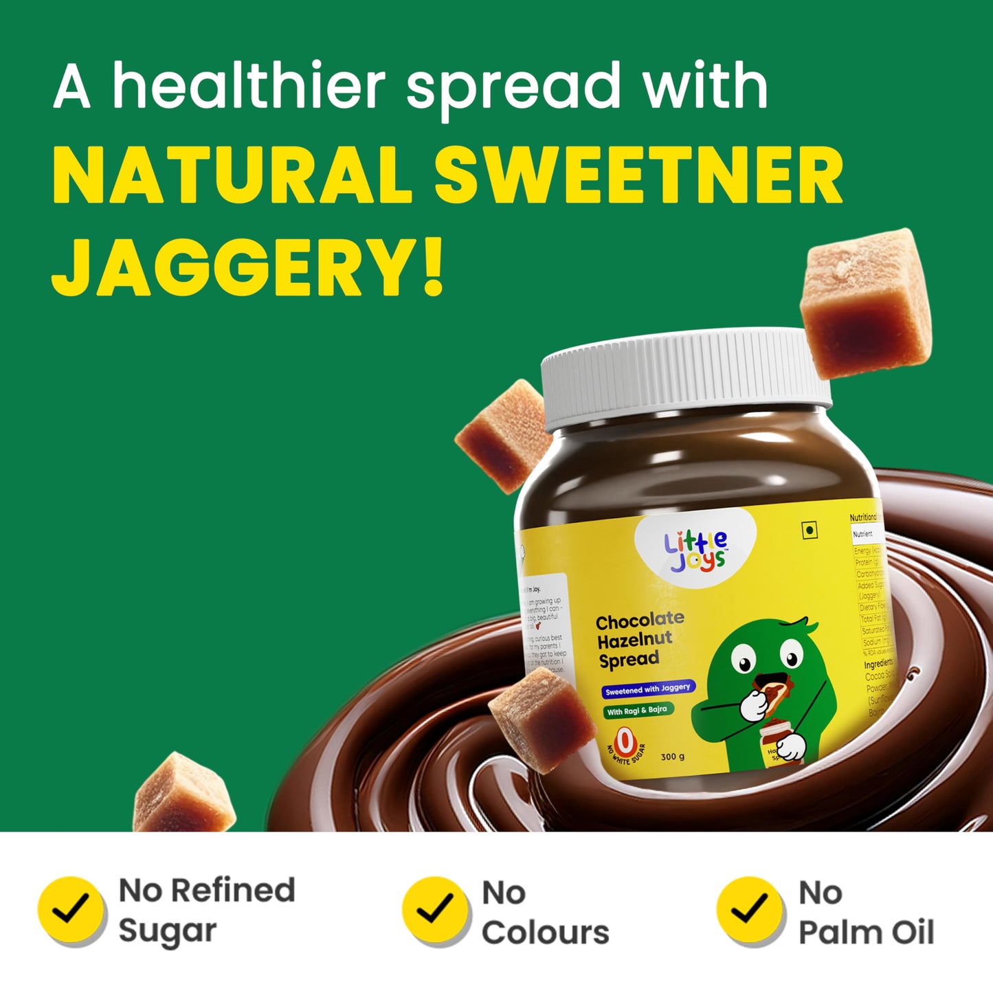 Little Joys Chocolate Spread | 300g | No Refined Sugar, No Palm Oil | Hazelnut & Cocoa Blend