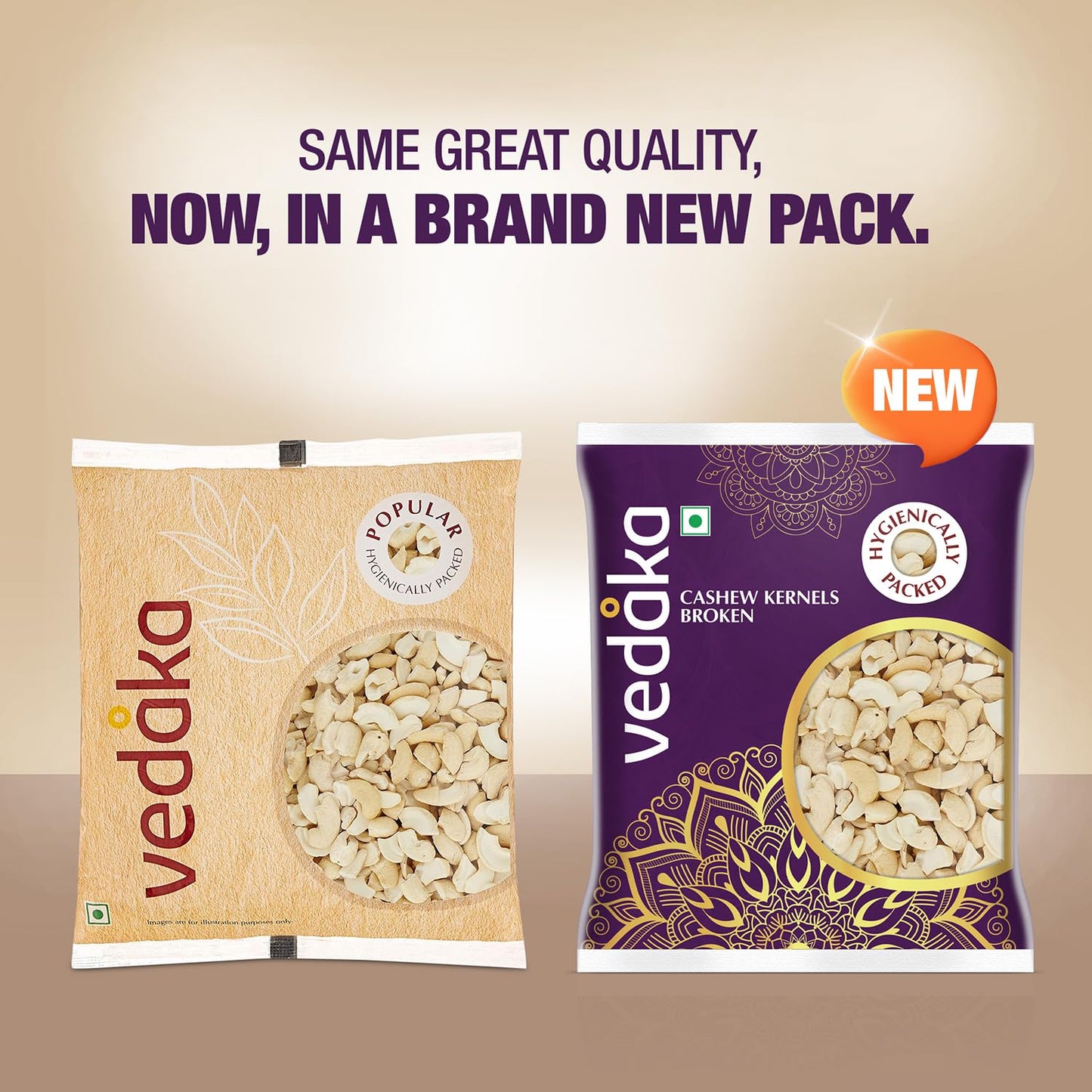 Vedaka Broken Cashews - 100g Pack - Nutty Flavor, Firm Texture