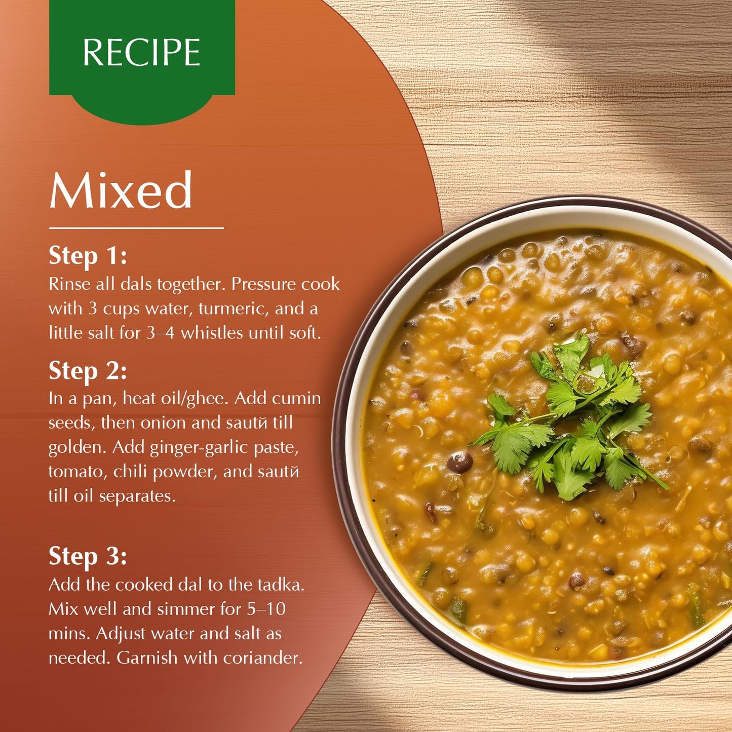 Vedaka Mixed Dal, 1kg - Rich in Protein, No Additives