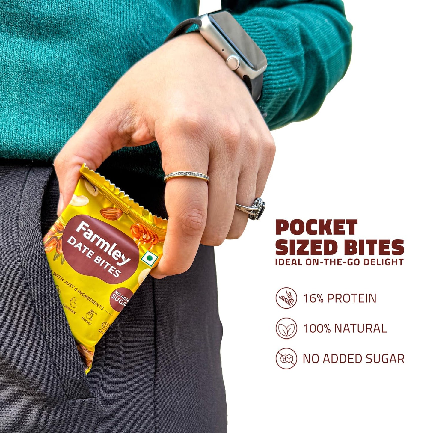 Farmley Date Bites 200 gm | Dried Fruits & Nuts Snack | Gluten Free