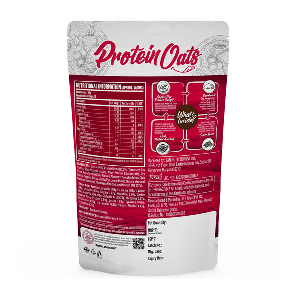 DOCTORS CHOICE Oats, 750g Breakfast Cereals, 24g Protein, Gluten-Free, Jaggery Sweetened