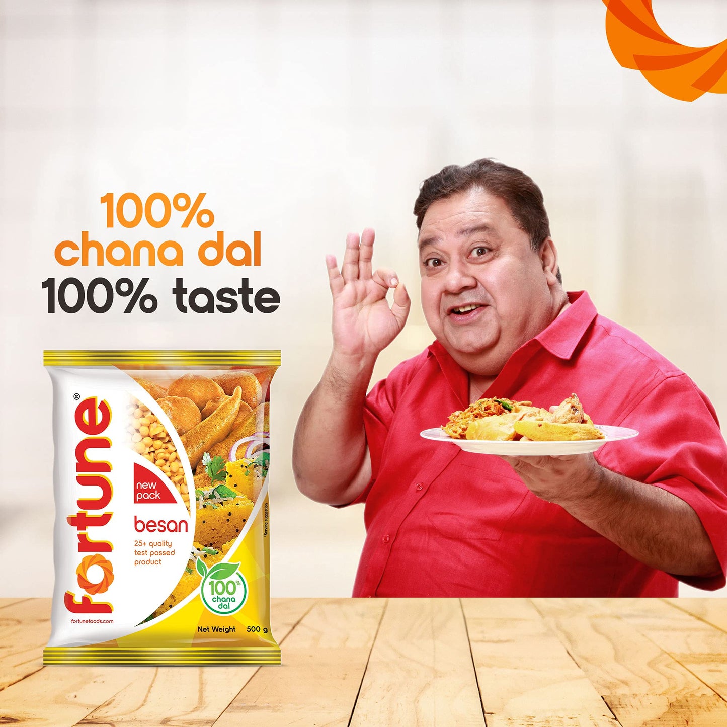 Fortune Chana Besan, 500 g - 100% Chana Dal Cooking Supplies