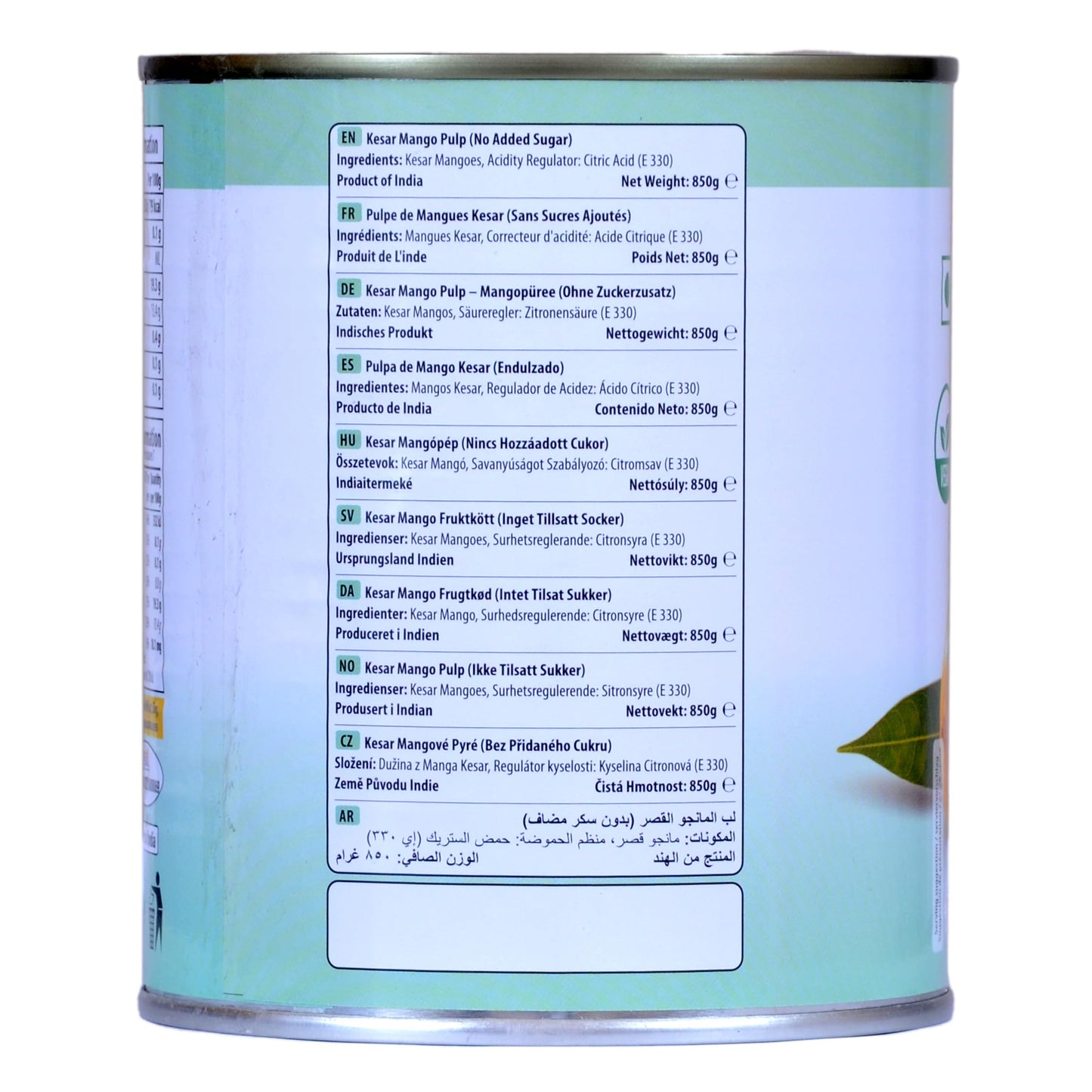 SWAD Kesar Mango Pulp | Sugar-Free | Tin Pack of 1 (850g)