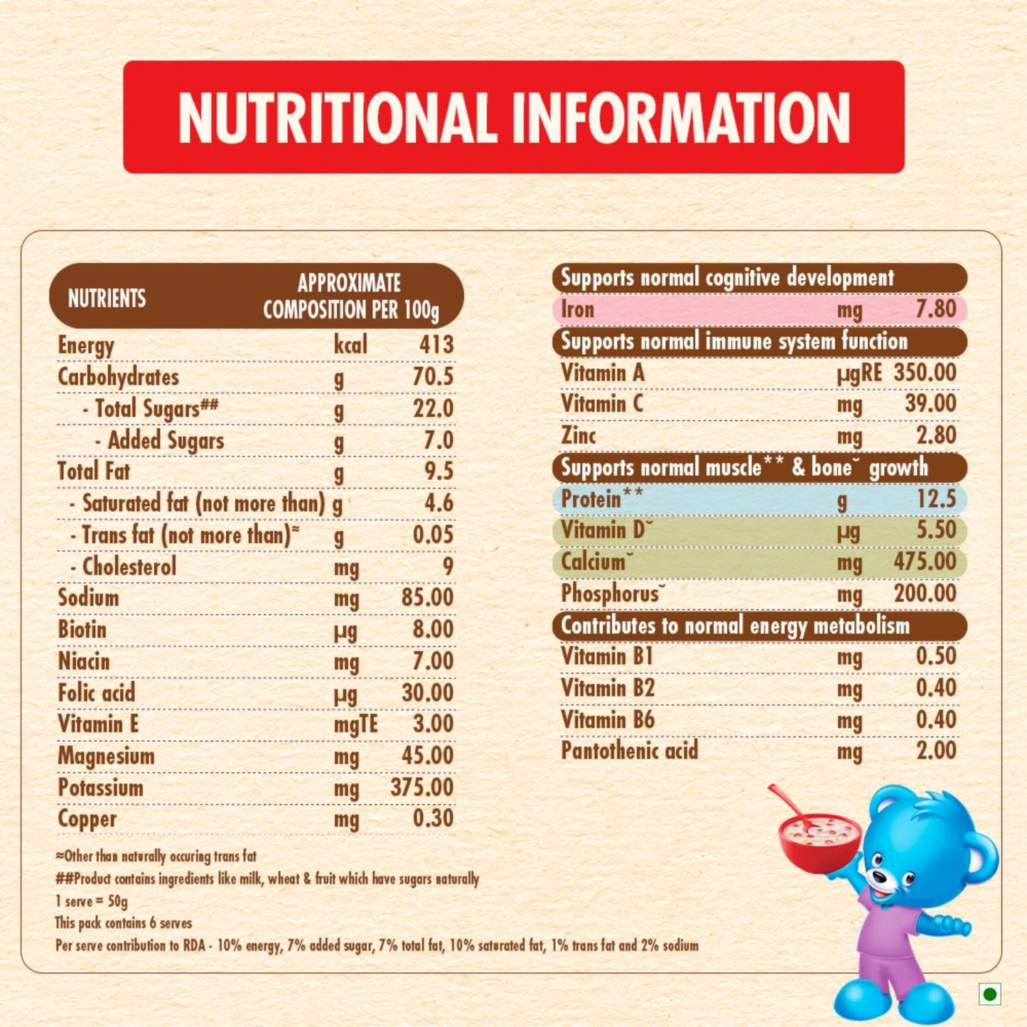 CEREGROW Multigrain Breakfast Cereal 300g | With Iron, Calcium & Protein