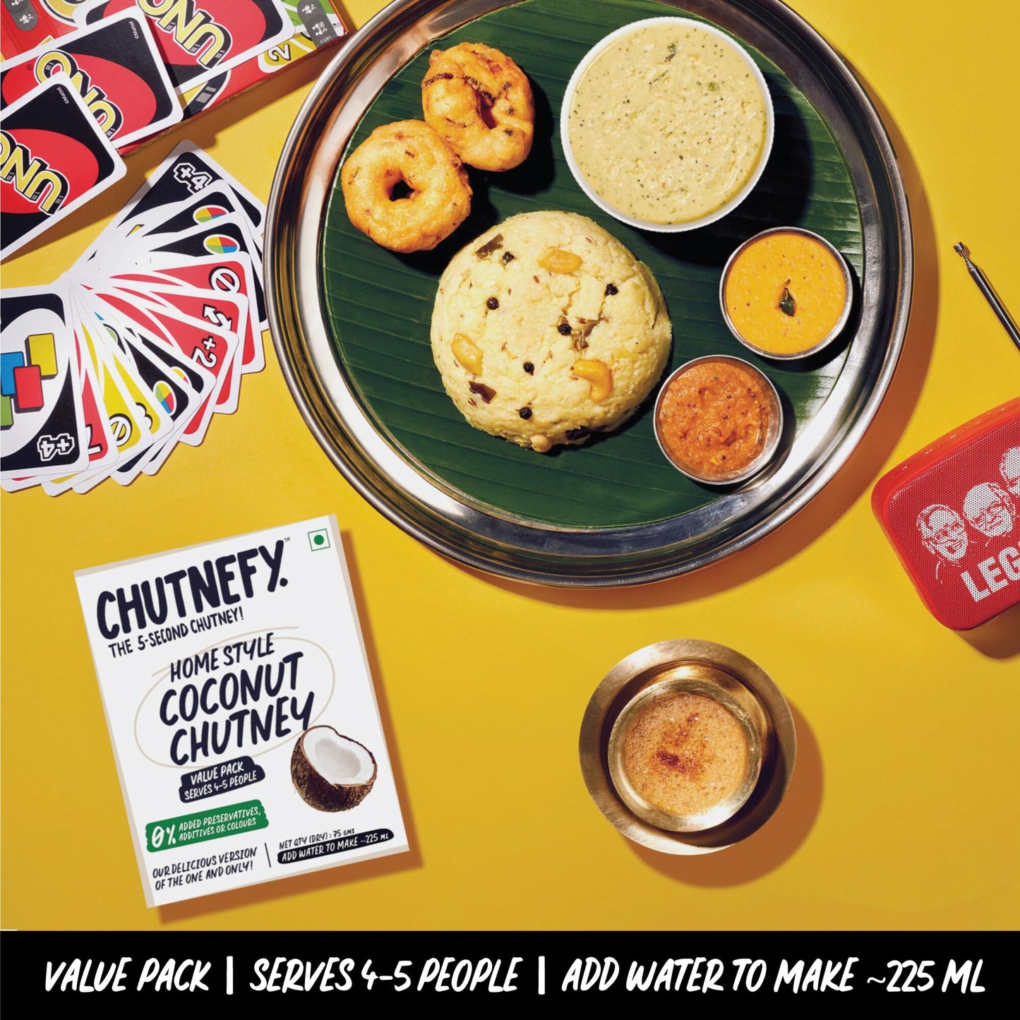 Chutnefy Coconut Chutney - 75g Pack | Jain Friendly, No Cooking Required