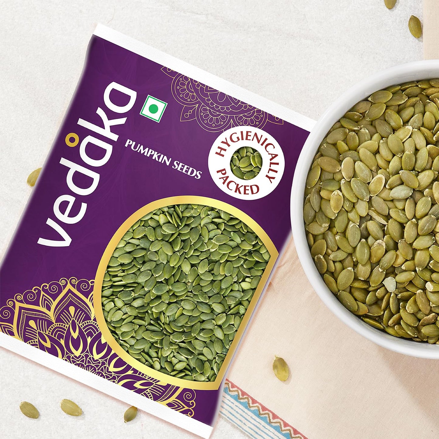 Vedaka Raw Pumpkin Seeds | 200 Gram | Gluten-Free Snack