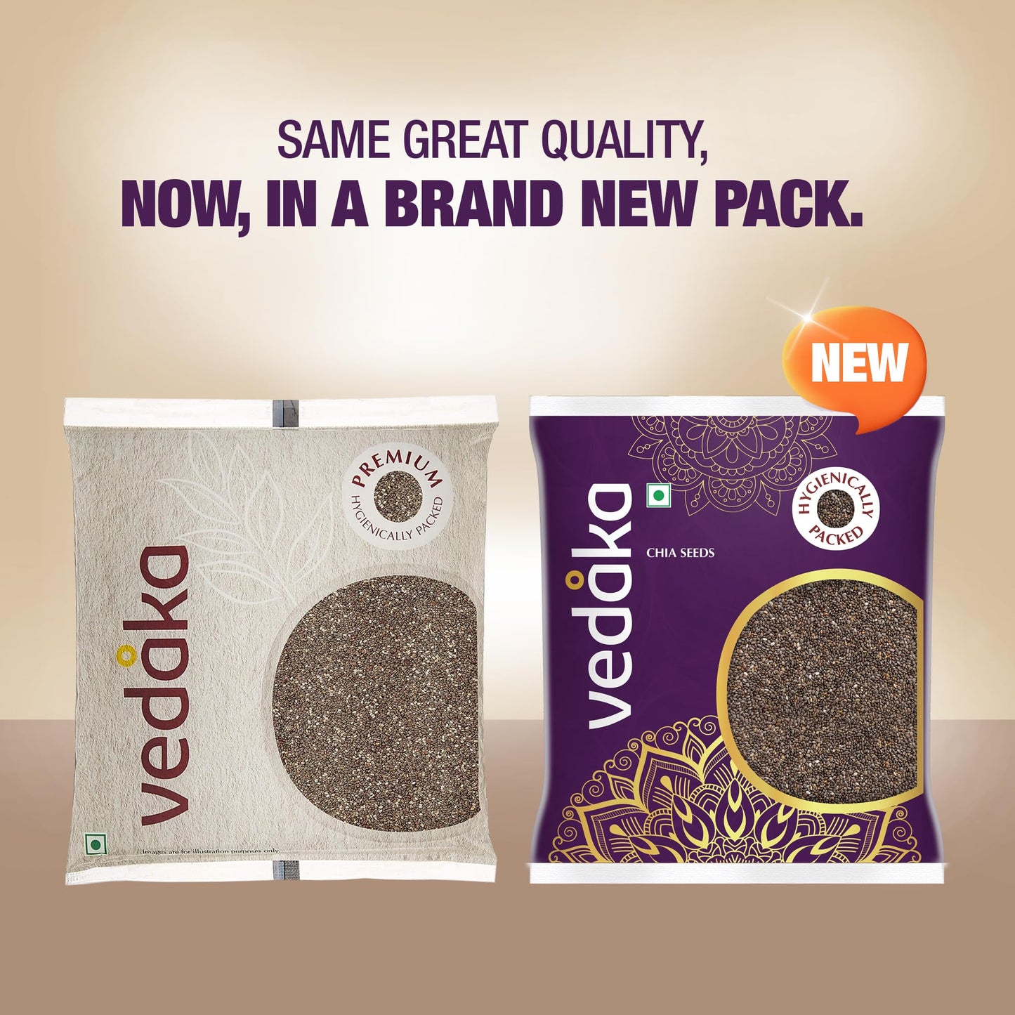 Vedaka Chia Seeds | 500 Gram | Packed with Protein & Calcium