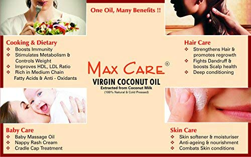 Max Care Virgin Coconut Oil 500Ml - Cold Pressed & Unrefined Cooking Oil