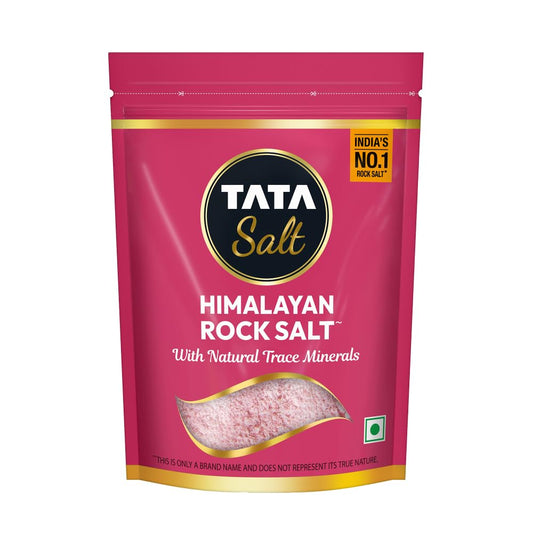 Tata Himalayan Rock Pink Salt, 1kg Pouch, Low Sodium, Crystal Salt