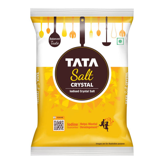 Tata Salt Crystal Salt, 1 kg - Iodine Guaranteed Cooking Salt
