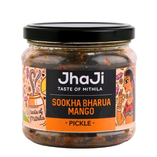 JhaJi Aam ka Sookha Bharua Achar | Dry Mango Pickle 250g | Handmade, Sun-Dried, Bihari Style