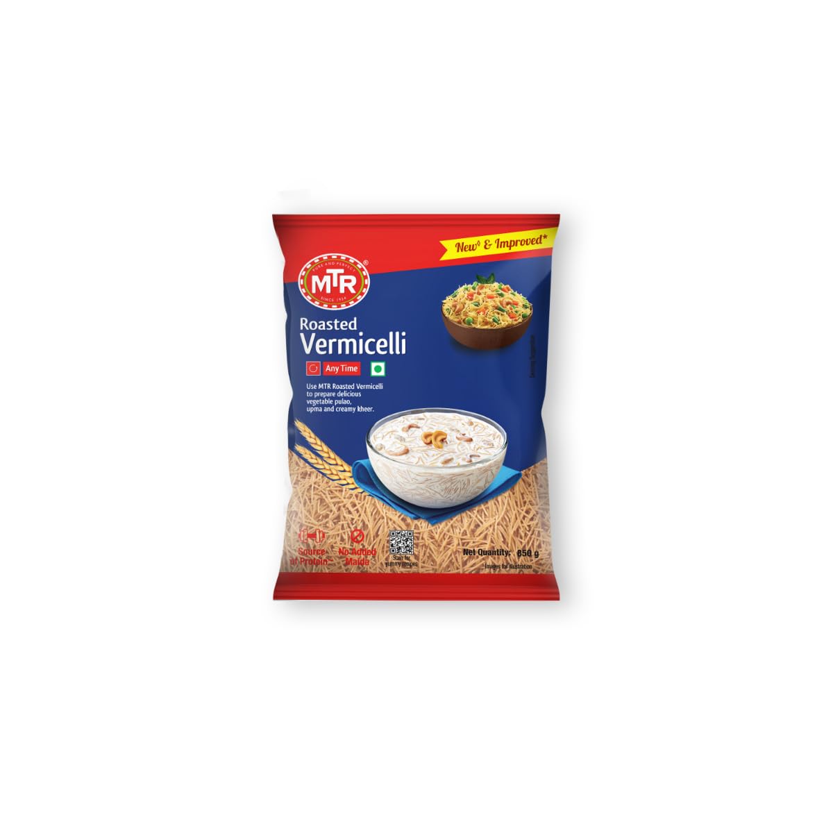 MTR Roasted Vermicelli, 850 Gram, Fat Free, Vegetarian Pasta