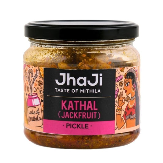 JhaJi Homemade Kathal ka Achar | Bihari Jackfruit Pickle | 250g Plastic Jar