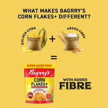 Bagrry’s Corn Flakes Plus - 99% Fat Free Breakfast Cereal, 500g