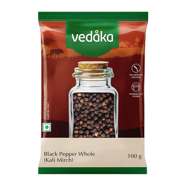 Vedaka Black Peppercorn (Kali Mirch), 100g - Cooking & Baking Supplies