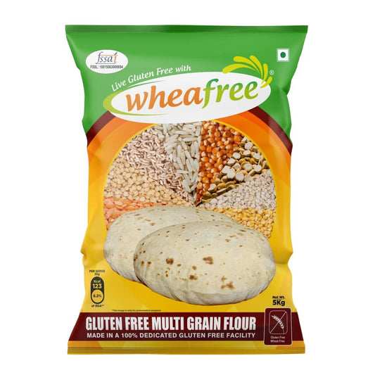 Wheafree Multigrain Gluten Free Atta 5Kg | Lactose Free | Easy to Digest
