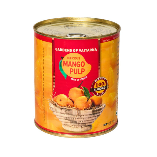 Gardens of Vaitarna Alphonso Mango Pulp - 400g | Unsweetened, Non-GMO, No Preservatives