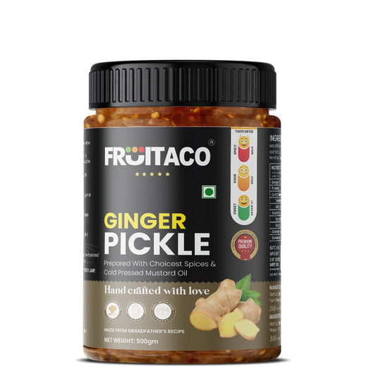 Fruitaco Ginger Pickle - 500 Gm Spicy Indian Pickle