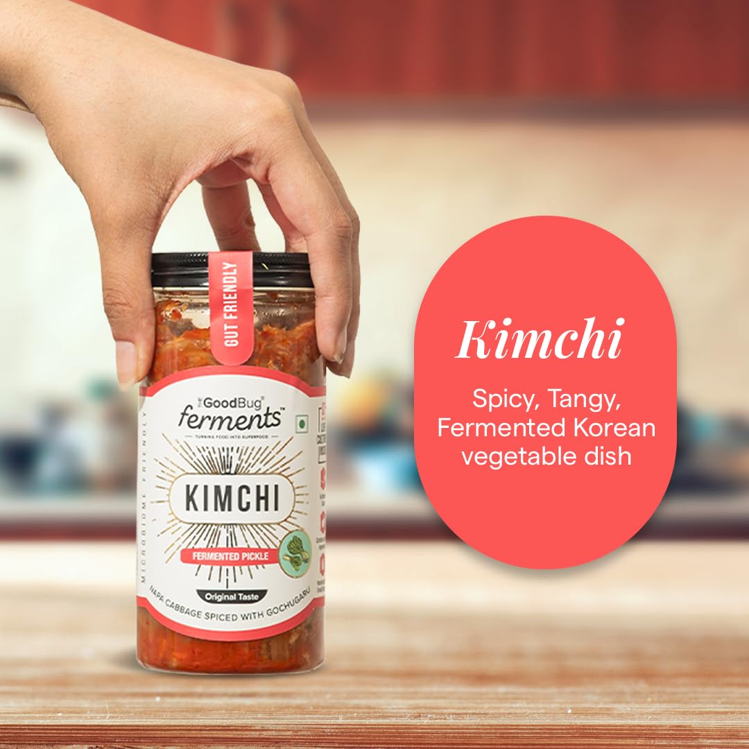The Good Bug Kimchi & Sauerkraut Pickles, Pack of 2 - Probiotic-Rich, Oil-Free