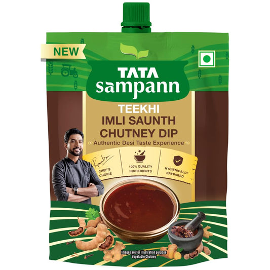 Tata Sampann Teekhi Imli Saunth Chutney Dip, 200 g - Tangy Tamarind & Dry Ginger Flavor