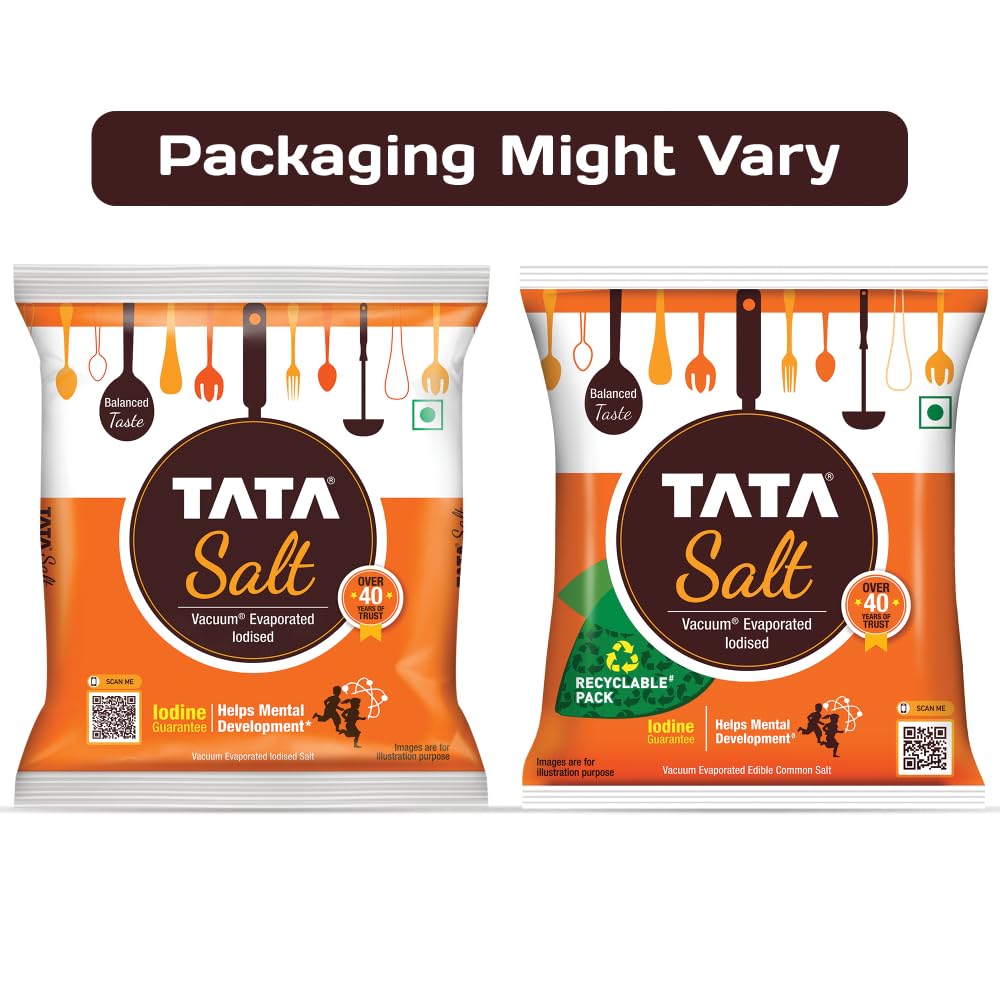 Tata Salt 1 Kg - Iodised, Free Flowing, Vacuum Evaporated