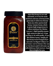 DADEV Raw Honey - 750gm Unprocessed Organic Honey with High Pollen Counts