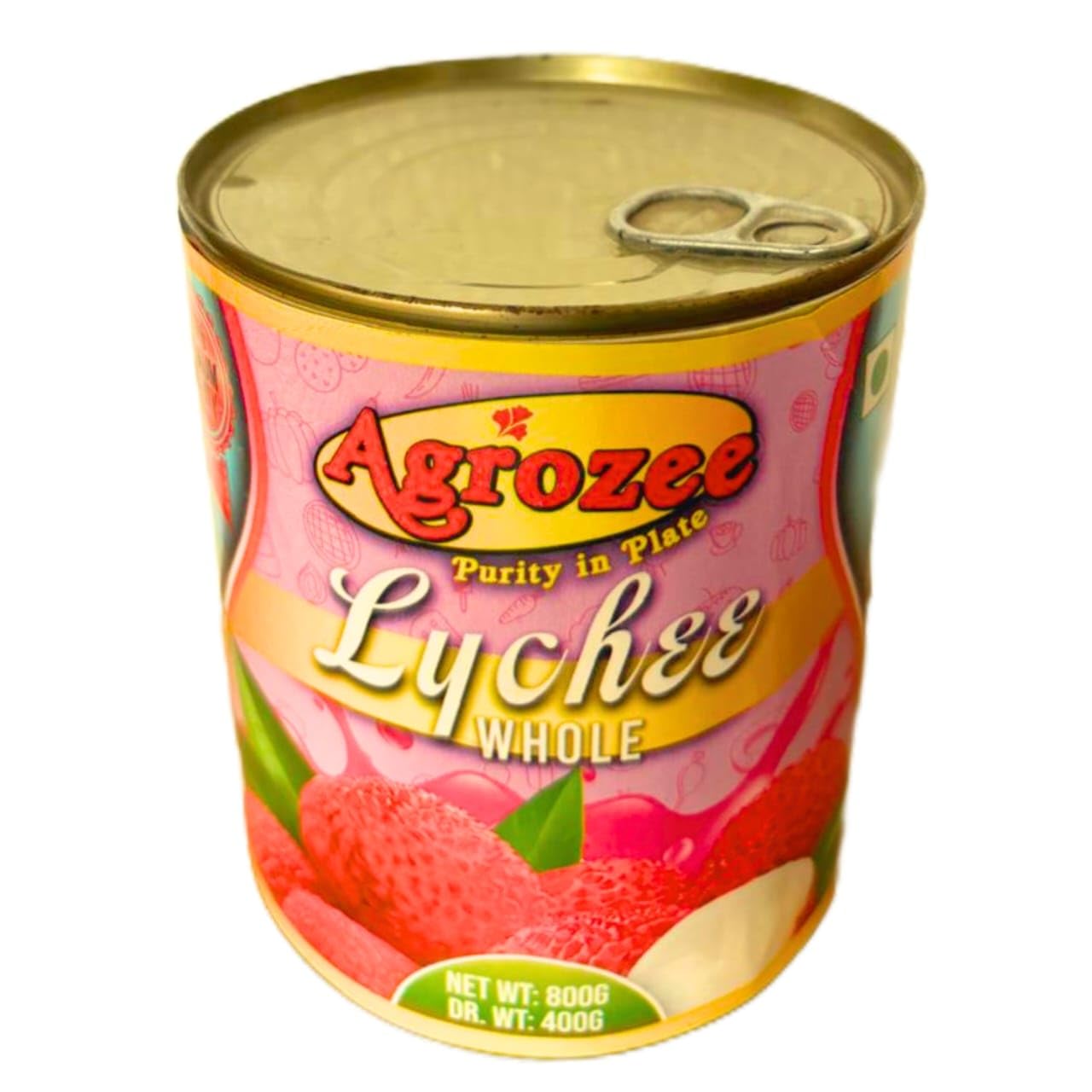 Agrozee Canned Whole Lychee in Sugar Syrup, 850g (Pack of 2)