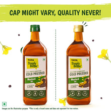 Tata Simply Better Cold Pressed Mustard Oil, 1L - A1 Grade Mustard Seeds, Cholesterol Free