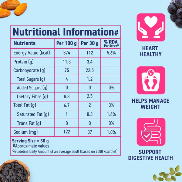 Bagrry’s No Added Sugar Muesli – 700g | Whole Grain Breakfast Cereal with Fruits, Nuts & Seeds
