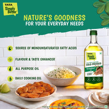 Tata Simply Better Cold Pressed Groundnut Oil 1L - Cholesterol Free, A1 Grade