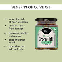 ADF Soul’s Green Chilli Pickle in Olive Oil - 265g, Spicy & Flavorful