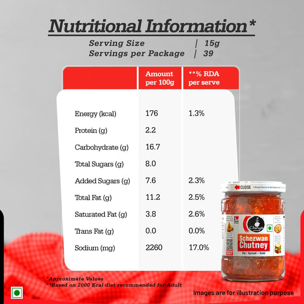 Ching's Secret Schezwan Chutney, 590g, Spicy Dip & Spread