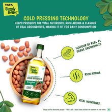 Tata Simply Better Cold Pressed Groundnut Oil 1L - Cholesterol Free, A1 Grade