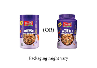 KWALITY Muesli Fruit, Nut & Seeds 900g Jar - 87% Multigrain, No Maida, High in Fiber & Protein