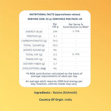 Farmley Seedless Raisins 500g - Dried Fruits, Low Sodium, Rich in Potassium