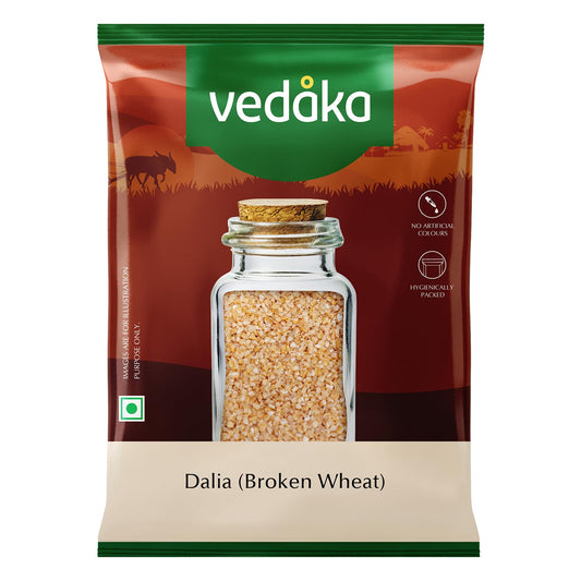 Vedaka Broken Wheat Dalia, 500g - Ideal for Breakfast