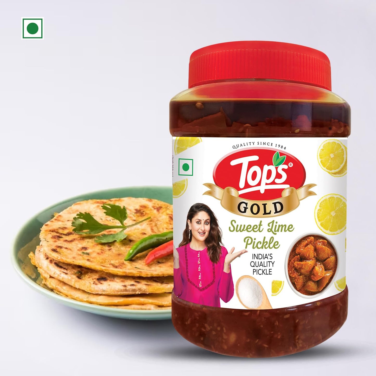 TOPS Gold Sweet Lime Pickle - 950 gm | Trans Fat-Free, No Artificial Preservatives