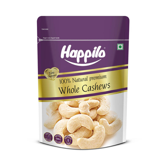 Happilo Whole Cashews 500 g Value Pack | Gluten Free, High Protein