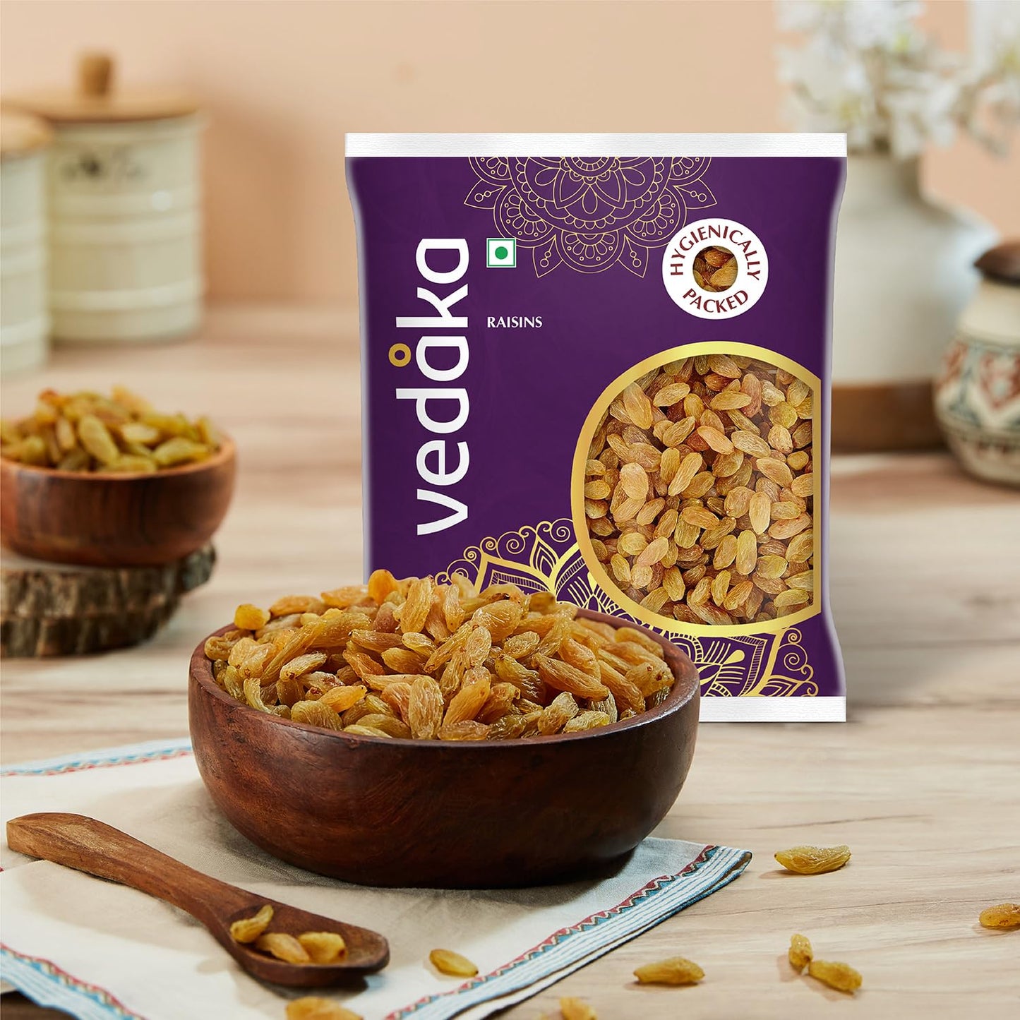 Vedaka Raisins | 500 Gram | Dried Grapes | Low Fat Snack