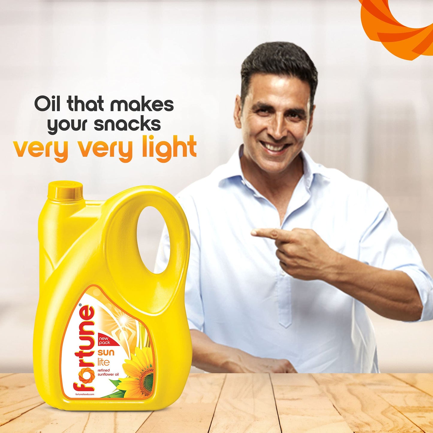 Fortune Refined Sunflower Oil, 4.35 Kg Jar - Vegetarian