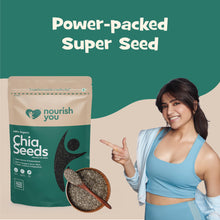 Nourish You Chia Seeds 500g - Rich in Omega-3 & Fiber, Low Sodium