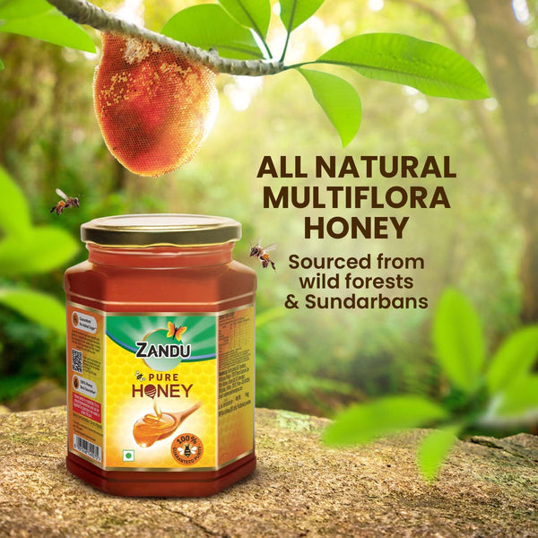 Zandu Honey 1KG - Unique Blend of Sunderban & Tulsi, No Added Sugar
