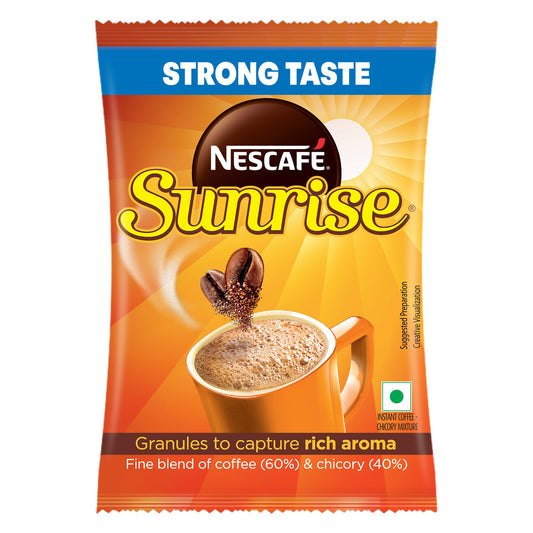 Nescafe Sunrise Instant Coffee Powder, 45g/50g Pouch - Coffee Chicory Mix
