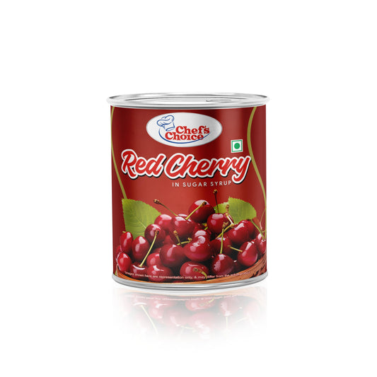 Chef's Choice Red Cherries in Syrup - 850 Grams - Canned Fruits for Desserts