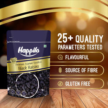 Happilo Afghani Black Raisins Seedless 250g | Dried Fruits | Vegetarian Snack