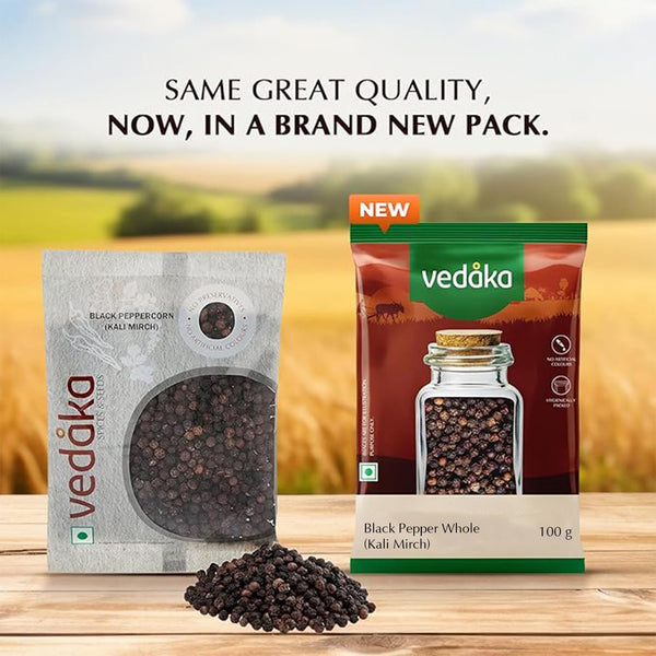 Vedaka Black Peppercorn (Kali Mirch), 100g - Cooking & Baking Supplies
