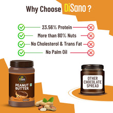 DiSano Chocolate Peanut Butter Crunchy, 924g - Nut Butter Spread, 23g Protein, Gluten-Free