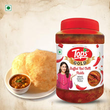 TOPS Gold Pickle Stuffed Red Chilli - 900 gm | Trans Fat-Free, Mustard Oil