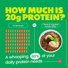 Yogabar High Protein Oats with Dark Chocolate & Almonds - 850g | 20g Protein per Serve | Fiber-Rich & Probiotics